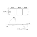 SE-1130 Fauteuil de Soins Esthétiques Électrique - dimensions