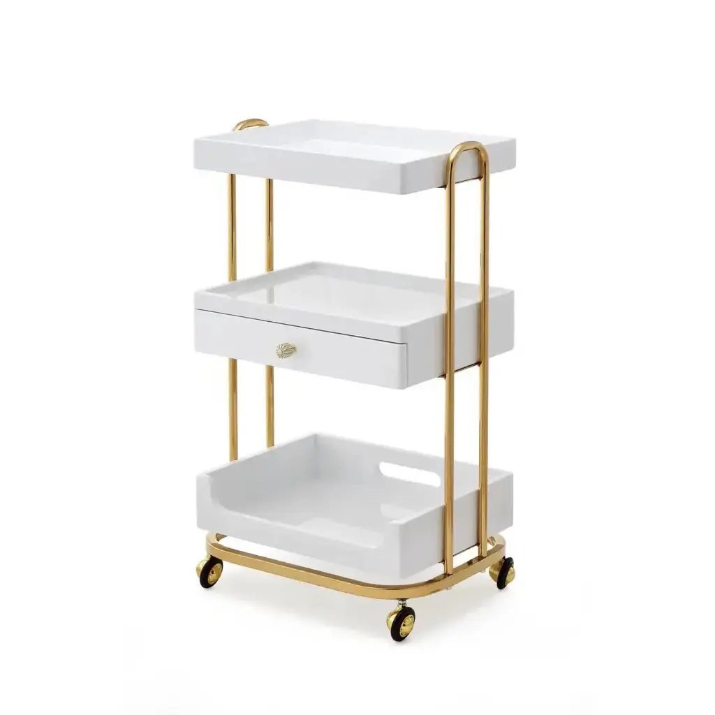 [568-140-W]  JIJEL- Chariot Élégant Blanc .webp