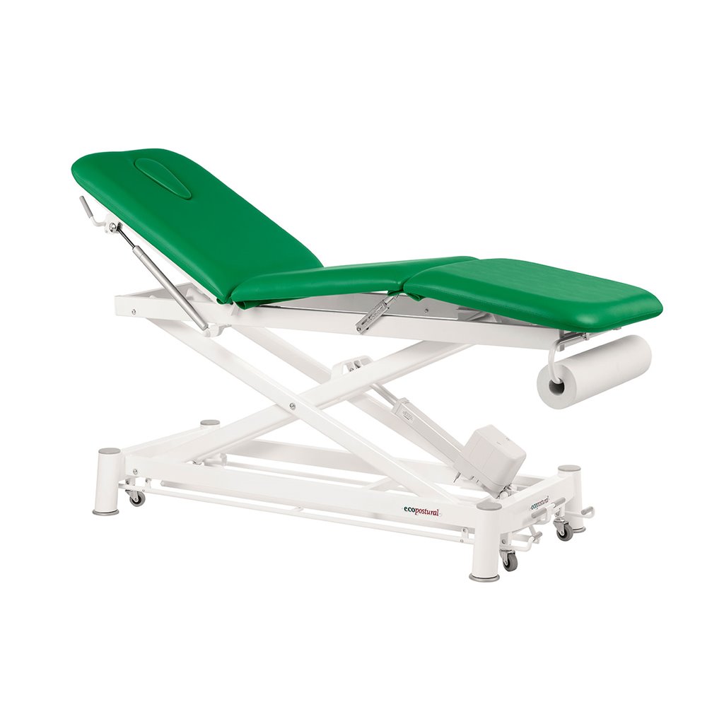 C7526 Mesa elétrica Ecopostural com 3 tampos e 1 banco GRÁTIS