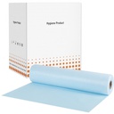 Draps examen plastifiés bleus 50 cm x 50 m - 12 rouleaux
