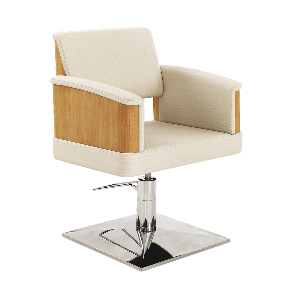 NATWORK Fauteuil coiffure bois naturel 